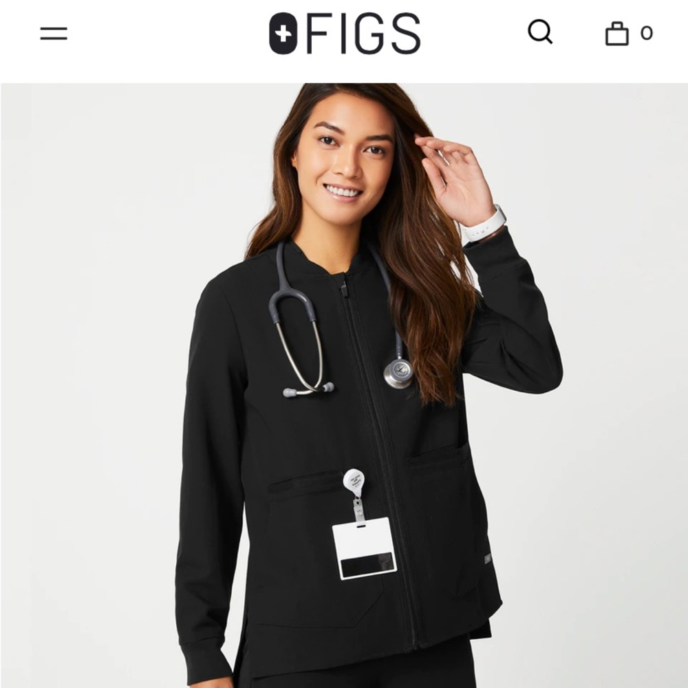 Figs Womens Jacket Bellery Scrub Jacket